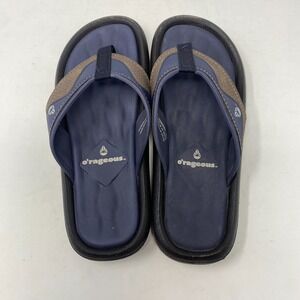 O'rageous Blue Brown Flip Flop‎ Sandals Orageous Youth Boys Size 4